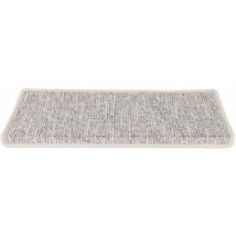 Floordirekt - Tapis d'escalier Alto Argent 23,5 x 65 cm Rectangulaire