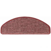 Floordirekt - Tapis d'escalier Alto Rouge 23,5 x 65 cm Semicirculaire