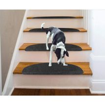 Tapis d'escalier auto-adhésif noir 15 pcs 65 21 4cm - Aqrau