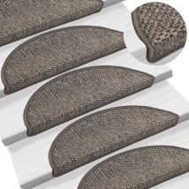 Hommoo - fimei Tapis d'escalier autocollants 15 pcs 56x20 cm Argenté