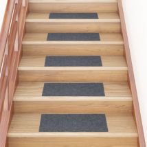 Tapis d'escalier autocollants Rectangulaire 15 pcs,Marchettes d'escalier,Protections d'escalier 60x25 cm CFW45575