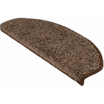 Floordirekt - Tapis d'escalier Bali Nougat Demi-circulaire 23,5 x 65 cm