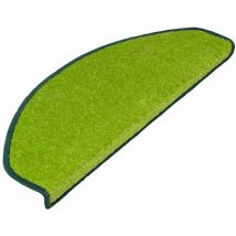 Floordirekt - Tapis d'escalier Dynasty Velours Vert Demi-circulaire 19 x 56 cm