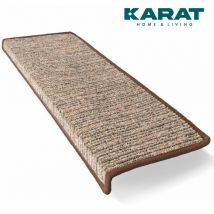 Floordirekt - Tapis d'escalier Geneva Marron 23,5 x 65 cm Rectangulaire