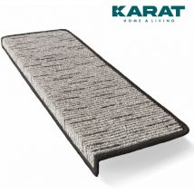 Floordirekt - Tapis d'escalier Geneva Anthracite 23,5 x 65 cm Rectangulaire