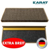 Floordirekt - Tapis d'escalier Java Wheat Rectangulaire 23,5 x 65 cm