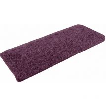 Karat - Tapis d'escalier Shaggy Barcelona Violet Rectangulaire 23,5 x 65 cm