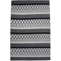 Unamourdetapis - Tapis salon et chambre 280x380 noir rectangle fait à la main motif scandinave panata