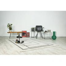 Hellocarpet - Tapis design graphique rectangle Taza Argenté 120x170