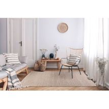 Vivabita - Tapis design intérieur de salon rayé Bolzano Beige 170x230