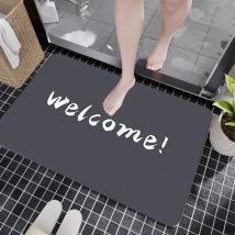 Feiyue - Tapis d'été pour la maison, tapis de porte d'entrée, super absorbant, séchage rapide, support en caoutchouc antidérapant, tapis de sol