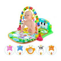 Tapis d'Éveil pour Bébé, Tapis de Jeux avec Arches pour Bébé de 0 à 36 Mois Contient 5 Jouets Suspendus Vert