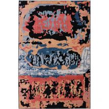 Avril Paris - Tapis d'extérieur - 114x170cm - Noir - Réversible - 100% polypropylène - 1350gr / m² - santelia