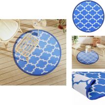 Vidaxl - Tapis d'extérieur arakil bleu Ø120 cm pp - Tapis Exterieur - Tapis De Jardin - Tapis Bleu - Tapis Rond - Décoration Exterieur
