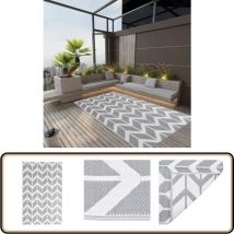 Vidaxl - Tapis d'extérieur arakil Gris 160x230 cm pp - Tapis Exterieur - Tapis De Terrasse - Tapis De Balcon - Motif Jacquard - Tapis Gris