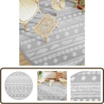 Vidaxl - Tapis d'extérieur arakil gris Ø200 cm pp - Tapis Exterieur - Tapis De Jardin - Tapis Rond - Tapis Design - Tapis Durable