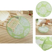Tapis d'extérieur ARAKIL vert Ø120 cm PP - Tapis Exterieur - Tapis De Jardin - Tapis Rond - Tapis Design - Tapis Durable