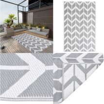 Vidaxl - Tapis d'extérieur arakil Gris 160x230 cm pp - Tapis Exterieur - Tapis De Terrasse - Tapis De Balcon - Motif Jacquard - Tapis Gris - Home &