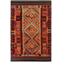 Deladeco - Tapis d'intérieur et extérieur ethnique géométrique Kobe Multicolore 160x230 - Multicolore