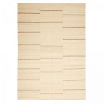 Authentique tapis d'Orient kilim fait main 163x233 beige et crème