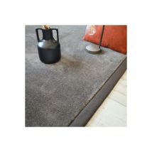 Tapis doux - Hypnose marron brun - Ganse chocolat - 200 x 200 cm