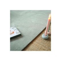 Tapis doux - Hypnose vert sauge - Galon vert olive - 200 x 290 cm