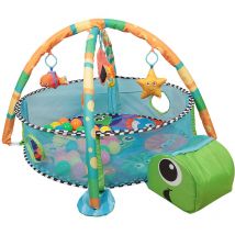 Tapis d'éveil bébé évolutif pour fille garçon, Tapis de jeu dès la naissance, Piscine à balles tapis d'éveil avec 30 balles.