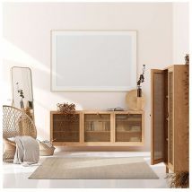 Tapis écologique uni moderne courtes mèches Sense Taupe 200x290