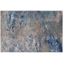 Tapis rectangulaire à motif abstrait bleu 160 x 230 cm CAPS