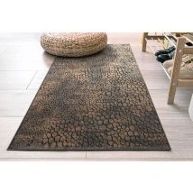 Vivabita - Tapis effet 3D moderne rectangle abstrait Astrid Marron 200x300