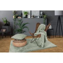 Hellocarpet - Tapis effet peau de mouton doux uni Rocco Jade 160x230