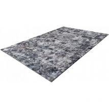 Lalee - Tapis effet usé très doux en polyester Bolero Graphite 160x230