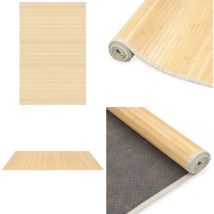 Tapis en bambou 100x160 cm Naturel - Tapis En Bambou - Tapis Décoratif - Tapis Naturel - Tapis Salle à Manger - Tapis Séjour - Home & Living