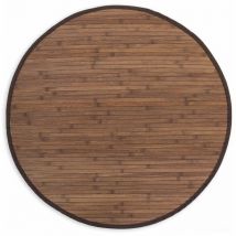 Décoshop26 - Tapis en bambou rond brun foncé ø 90cm TAP06093