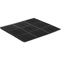 Tapis en caoutchouc - 92 x 92 x 1 cm - noir
