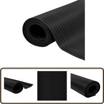 Tapis en caoutchouc antidérapant 5 x 1 m modèle à nervure - Tappeto En Caoutchouc - Tapis Antidérapant - Tapis Noir - Tapis Industriel - Tapis Pour