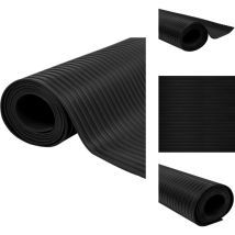 Tapis en caoutchouc antidérapant 5 x 1 m modèle à nervure - Tappeto En Caoutchouc - Tapis Antidérapant - Tapis Noir - Tapis Industriel - Tapis Pour
