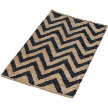 Made In Meubles - Tapis en jute et coton Mathilde