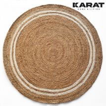 Tapis de jute Mumbai Rond Tissé à la main En fibres naturelles 200 x 200 cm