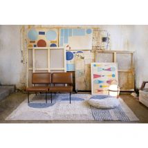 Lorena Canals - Tapis en laine lavable en machine graphique intérieur Sun Rays Beige 170x240