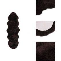 Tapis en peau de mouton 60 x 180 cm Marron - Tapis En Peau De Mouton - Tapis Moelleux - Décoration Intérieure - Salon - Chambre à Coucher