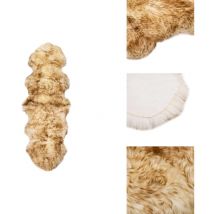 Tapis en peau de mouton 60 x 180 cm Mélange de marron - Tapis En Peau De Mouton - Tapis Moelleux - Décoration Intérieure - Salon - Chambre à Coucher