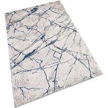 WellHome Tapis imprimé polyester 140 x 220 cm modèle Marbre multicolore