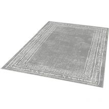 Wellhome - Tapis salon en polyester Aztèque Grise - 60x100cm - Grise