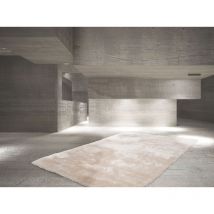 Deladeco - Tapis en polyester moelleux Calypso Ivoire 80x150