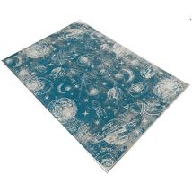 Wellhome - Tapis en polyester tamponné de 80 x 150 cm - Vert