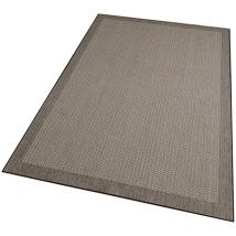 Wellhome - Tapis salon en polyester BrownRim Brun - 60x100cm - Brun