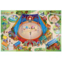 House Of Kids - Tapis enfant tissé 100x140 multicolore rectangle nappe cirque