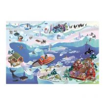 House Of Kids - Tapis enfant tissé 100x150 multicolore rectangle banquise