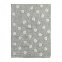 Impalo - Tapis enfant fait main en coton 120x160 gris rectangle coronda